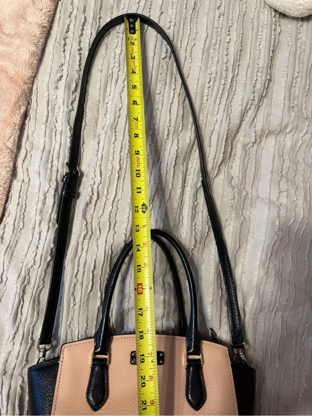 kate spade Pink and Black Leather Satchel - Picture 11 of 11